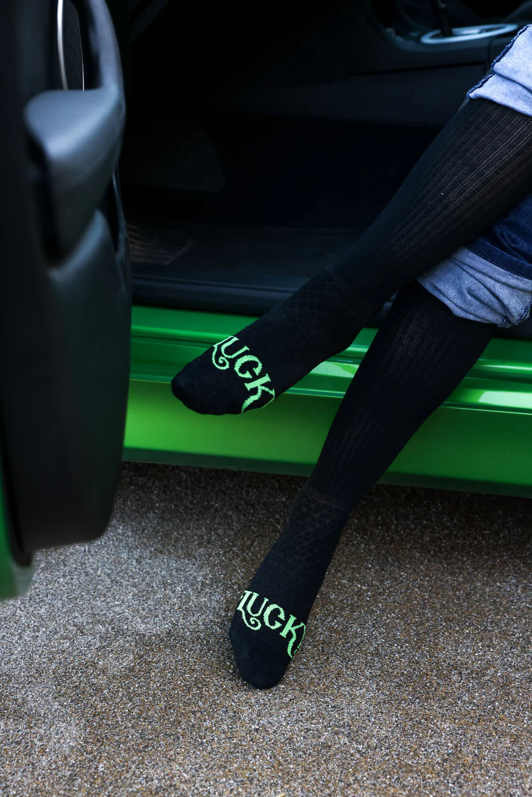 BAS DE PERFORMANCE NOIRES POUR BOTTES DE COWBOY