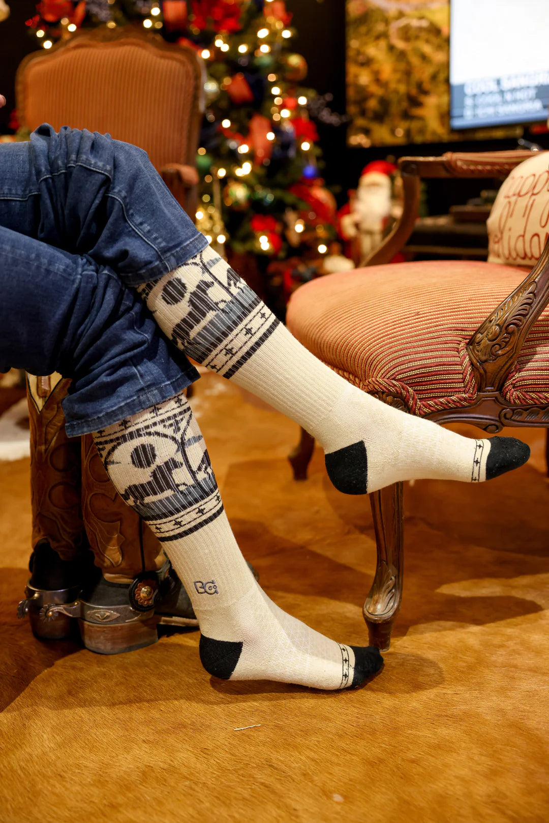 BAD COWGIRL CO. MIDNIGHT STAMPEDE PERFORMANCE BOOT SOCKS