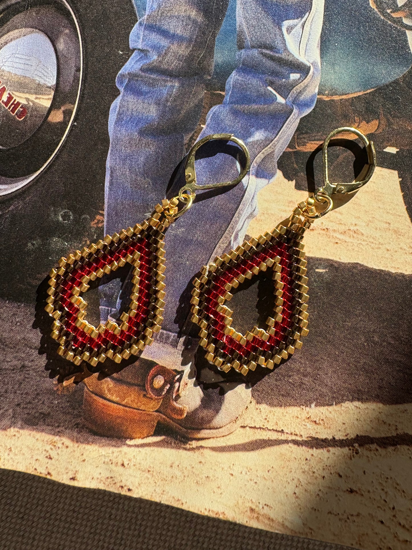 Boucles d'oreilles en perles