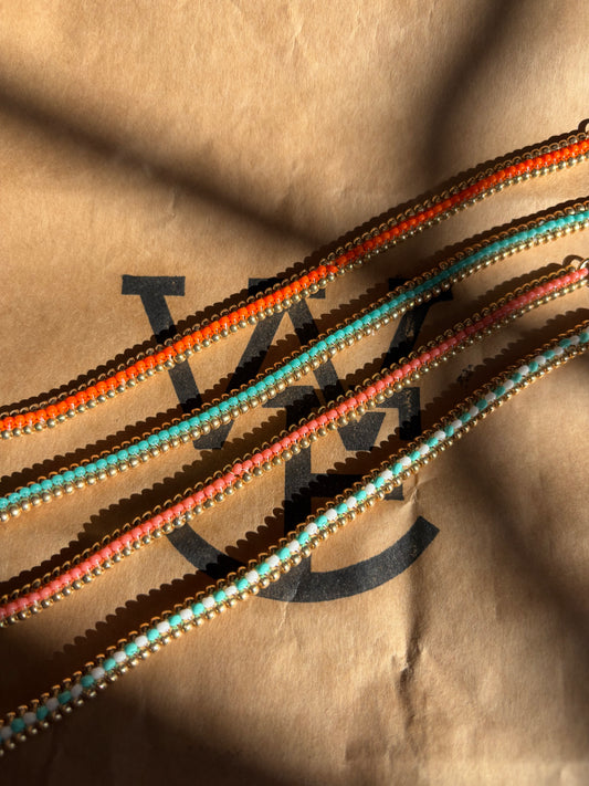 Bracelet de perles à bandes
