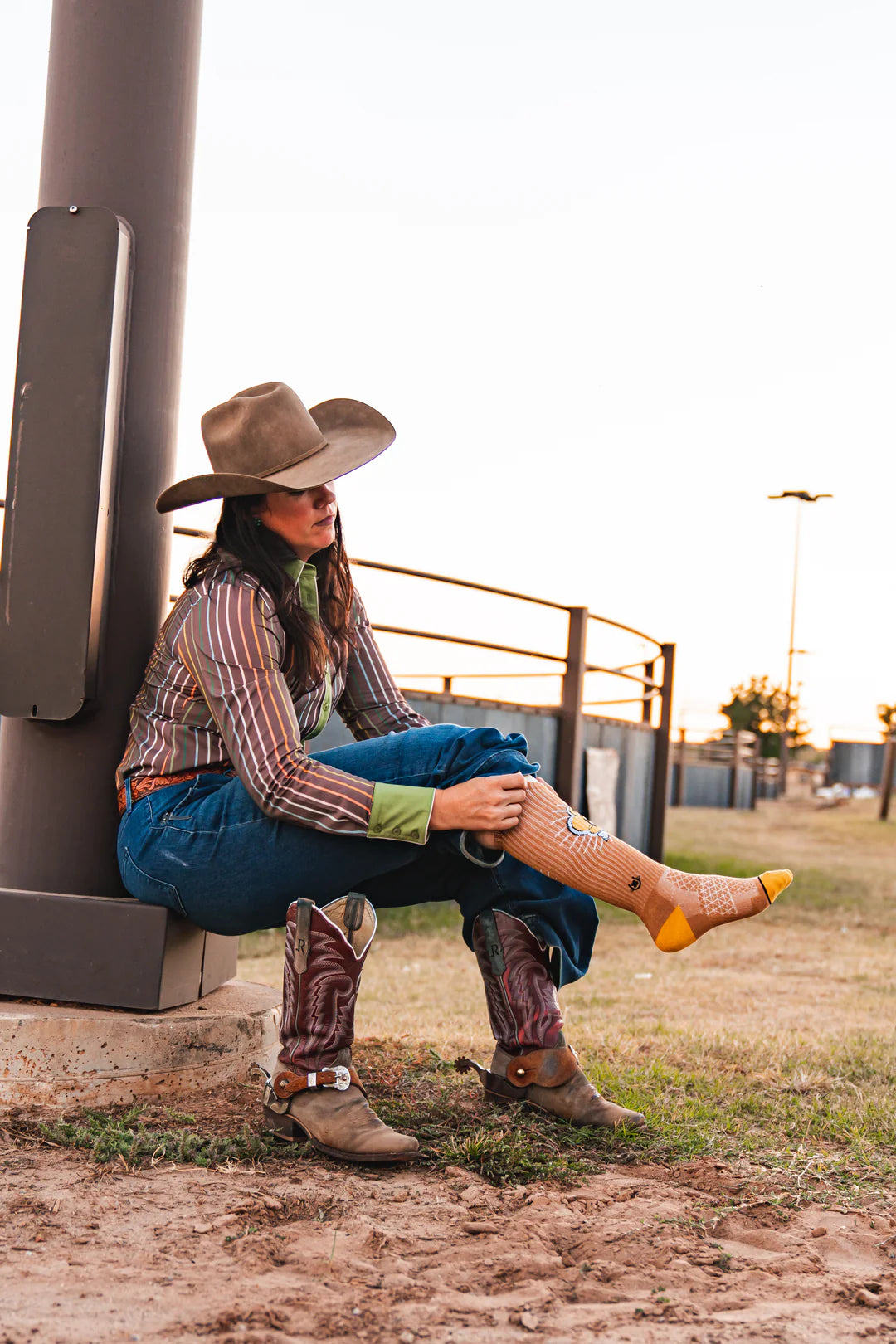 Bas de performance Lucky Bucking Cowgirl Tan