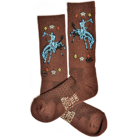 FRINGE LONG LIVE BROWN PERFORMANCE BOOT SOCK