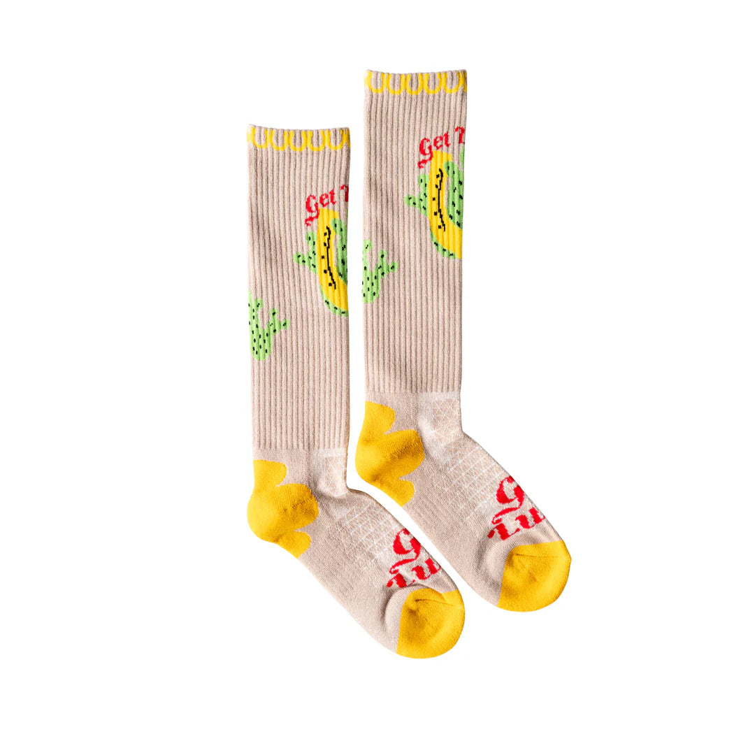 GET LUCKY TAN PERFORMANCE BOOT SOCKS