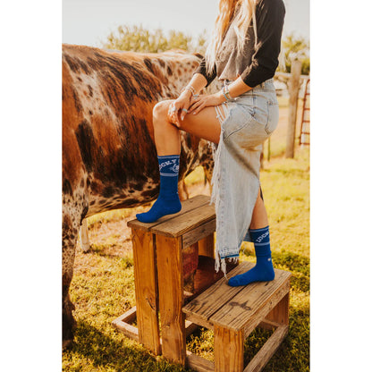 RETRO LUCKY BLUE PERFORMANCE SOCKS