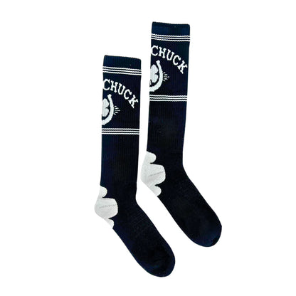 RETRO LUCKY CHUCK BLACK/WHITE PERFORMANCE BOOT SOCKS