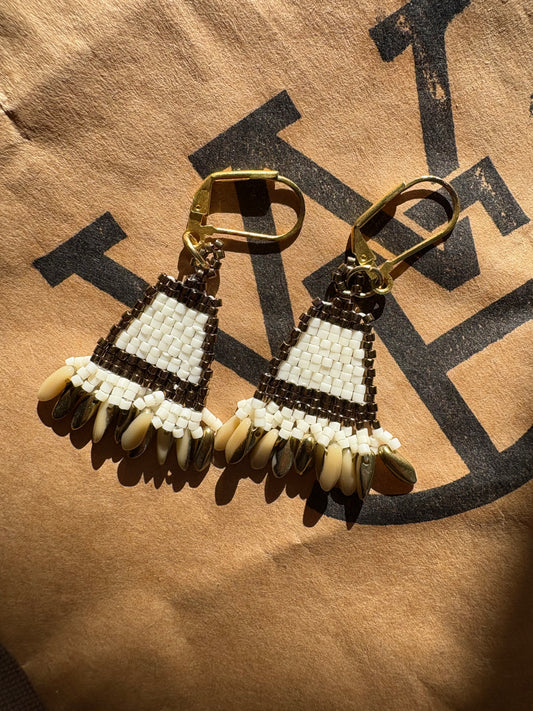 Frange bronze et blanche