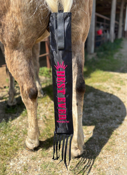 Best Ever Velcro Tailbags - Black & Pink